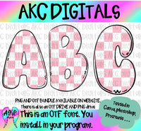 Pink checkered OTF and PNG