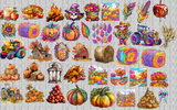 Fall clipart bundle PNG