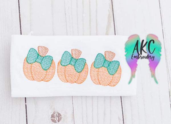 Pumpkin trio with bow 2021