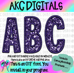Purple Sequin OTF and PNG