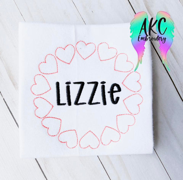 QS valentine heart monogram 2022