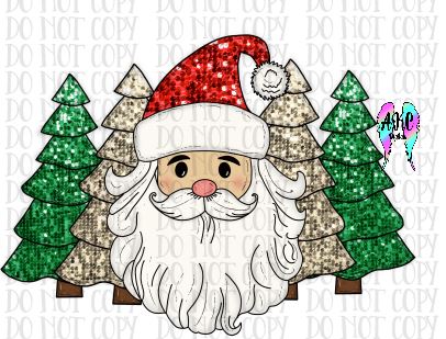 Santa trees PNG