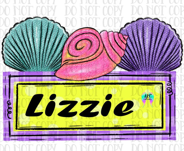 Shell monogram PNG – AKC Embroidery and Digital Designs