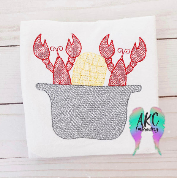 crawfish boil embroidery design, sketch embroidery design, mardi gras embroidery design, sketch crawfish boil embroidery design, corn embroidery design, sketch corn embroidery design, crawfish embroidery design, sketch crawfish embroidery design , lobster embroidery design, sketch lobster embroidery design