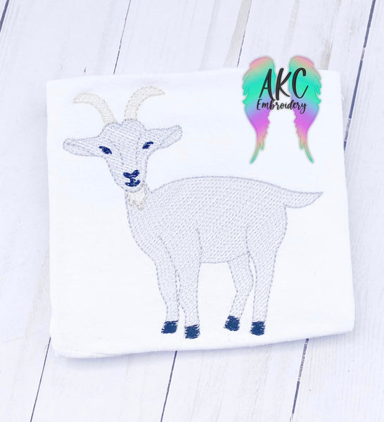 goat embroidery design, sketch embroidery design, sketch goat embroidery design, farm animal embroidery design, animal embroidery design