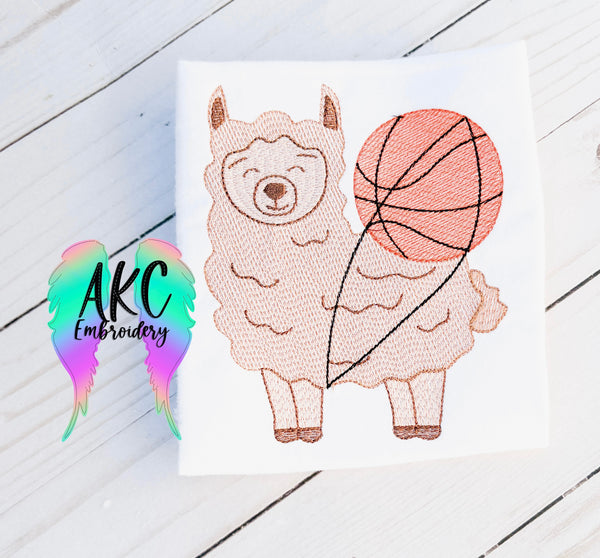 Sketch llama basketball 2021