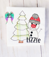 Snomwan with tree 2024