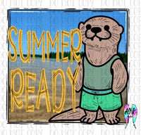 Summer ready otter PNG