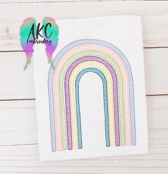 tall rainbow embroidery design, rainbow embroidery design, sketch rainbow embroidery design, rainbow embroidery design