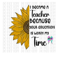 Teacher sunflower PNG