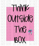 Think outside the box PNG