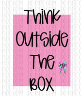 Think outside the box PNG
