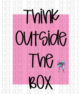 Think outside the box PNG