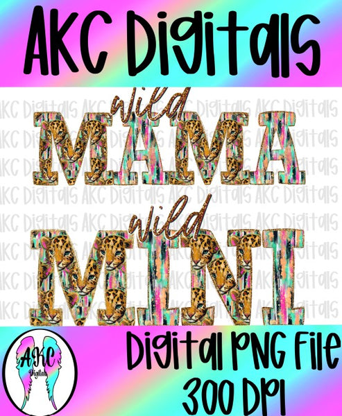 Wild mama and wild mini PNG
