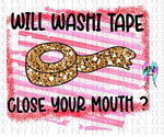 Will washi tape close your mouth PNG