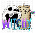 Witchy skull vibes PNG