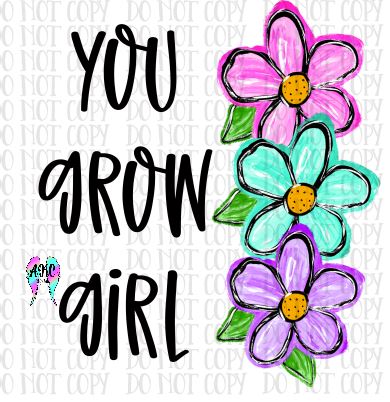 You grow girl PNG