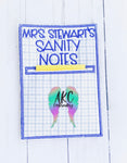 post it not holder embroidery design, notepad holder embroidery design, in the hoop embroidery, in the hoop notebook holder embroidery design