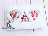 pizza embroidery design, sketch embroidery design, sketch pizza trio embroidery design, sketch pizza embroidery design, pepperoni pizza embroidery design