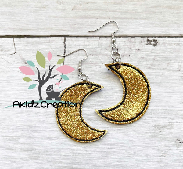 ith moon earrings embroidery design, ith moon embroidery design, in the hoop earrings embroidery design, in the hoop embroidery design