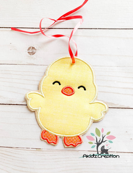 in the hoop embroidery, in the hoop back pack tag , in the hoop christmas ornament, in the hoop tag, chick embroidery design, chicken embroidery design, rooster tag embroidery design, chicken tag embroidery design