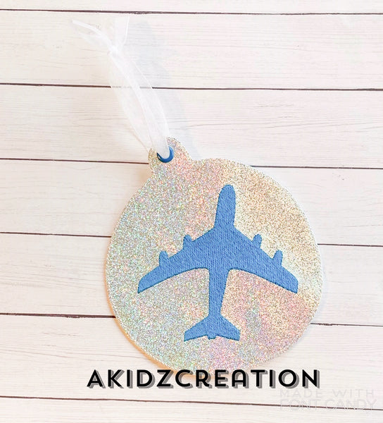 ith airplane ornament, ornament embroidery design, in the hoop ornament, airlpane emrboidery design