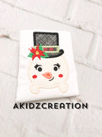 snowman peeker embroidery design, snowman embroidery design, peeker embroidery design, hooded towel design , embroidery, applique, machine embroidery design, holly embroidery design, top hat embroidery design