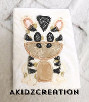 zebra embroidery design, machine embroidery zebra design, zoo animal embroidery design, animal embroidery design
