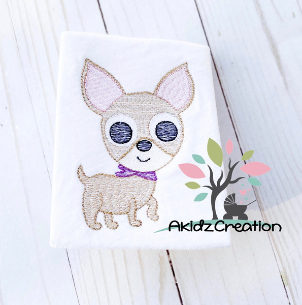 sketch embroidery design, sketch dog embroidery design, sketch chihuahua embroidery design, chihuahua embroidery design, dog embroidery design, puppy embroidery design