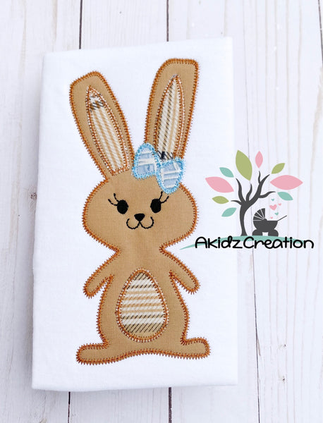 zig zag rabbit embroidery design, rabbit applique design, easter embroidery design, girl bunny embroidery design, rabbit applique, machine embroidery bunny embroidery design, bunny applique, rabbit applique, easter embroidery design, easter applique, bunny in bow embroidery design