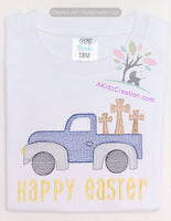 easter truck, cross embroidery, pickup truck embroidery, truck embroidery,vehicle embroidery, transportation embroidery