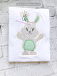 easter white bunny applique, applique design, easter bunny applique, bunny applique, rabbit applique, bunny embroidery design, rabbit embroidery design