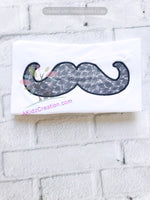 mustache embroidery design, mustache applique, akidzcreation
