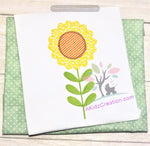 sun flower applique, applique embroidery, flower applique, flower embroidery, sun flower applique, blanket stitch sun flower, vintage stitch sun flower embroidery, vintage stitch embroidery