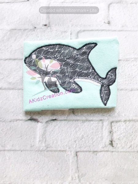 killer whale embroidery, akidzcreation, orca embroidery, whale embroidery, nautical embroidery, applique design, whale applique, shamu embroidery, shamu applique