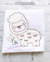 llama embroidery, llama applique, zig zag llama applique, zig zag alpaca embroidery, alpaca embroidery, lama embroidery, lama applique, animal applique, animal embroidery