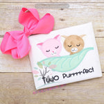 two purrfect embroidery, cat embroidery, cat applique, leaf embroidery, two peas in a pod applique, two peas in a pod embroidery