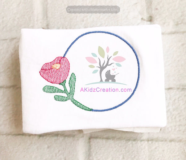 flower monogram design, mothers day embroidery designs, monogram design, akidzcreation