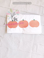sketch pumpkin trio embroidery design, pumpkin embroidery design, thanksgiving embroidery design, trio embroidery design