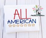 all american embroidery design, patriotic embroidery design, 4th of july embroidery design, memorial day embroidery design, independence day embroidery design, star embroidery design