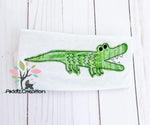 alligator embroidery design, gator embroidery design, reptile embroidery design, animal embroidery design