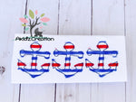 anchor embroidery design, anchor trio embroidery design, nautical embroidery design, anchor applique trio embroidery design