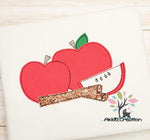 apple embroidery design, apple cider embroidery design, bean stitch applique, apple applique, cinnamon stitch applique,  