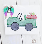 apple jeep embroidery design, apple embroidery design, jeep embroidery design, fruit embroidery design, fruit jeep embroidery design