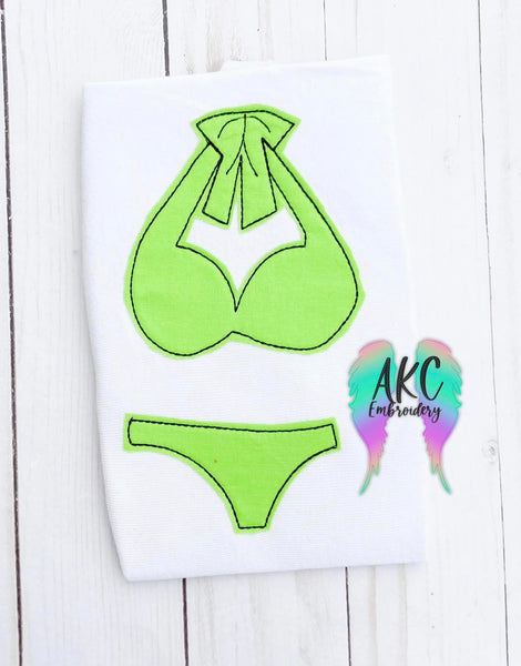 bikini embroidery design, bathing suit embroidery design, summer embroidery design, summer bathing suit, girl bathing suit embroidery design