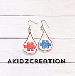 in the hoop autism awareness embroidery design, in the hoop earrings, in the hoop autism awareness earrings embroidery design
