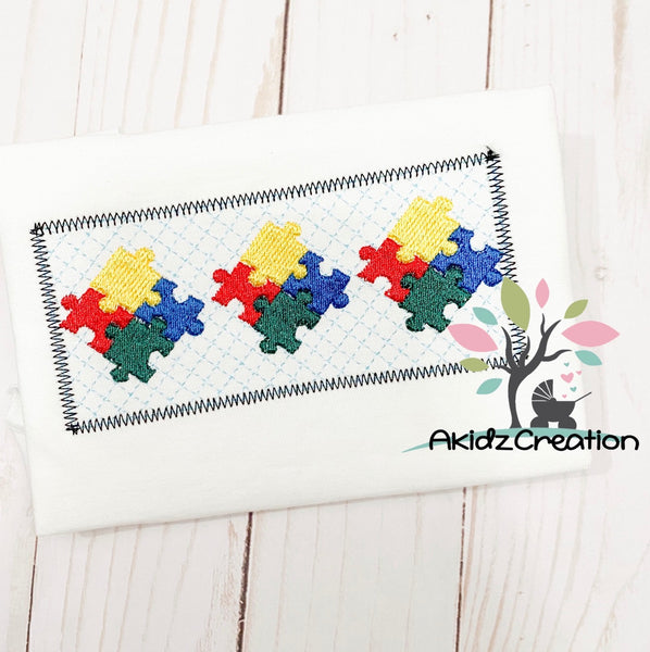 autism awareness embroidery design, faux smock autism embroidery design, autism embroidery, autism embroidery design, autism awareness embroidery design, faux smock embroidery design, faux smock autism embroidery design