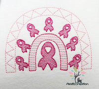 rainbow embroidery design, cancer embroidery design, cancer ribbon embroidery design, rainbow embroidery design, sketch embroidery design