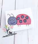 lady bug embroidery design, bug embroidery design, insect embroidery design, animal embroidery design