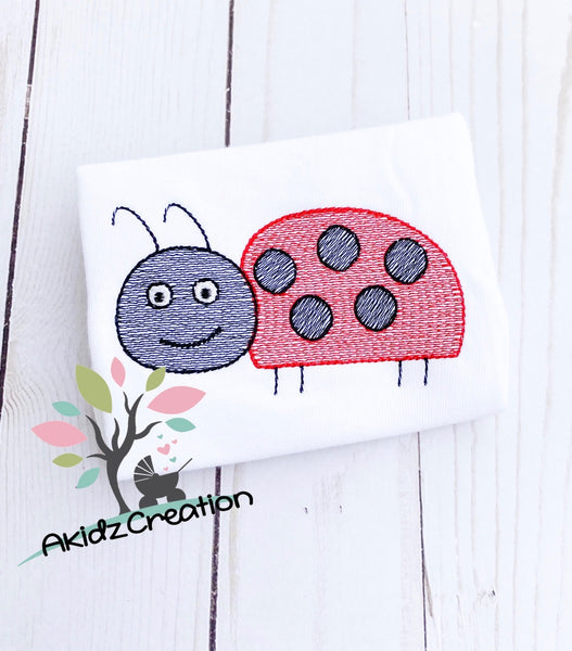 lady bug embroidery design, bug embroidery design, insect embroidery design, animal embroidery design